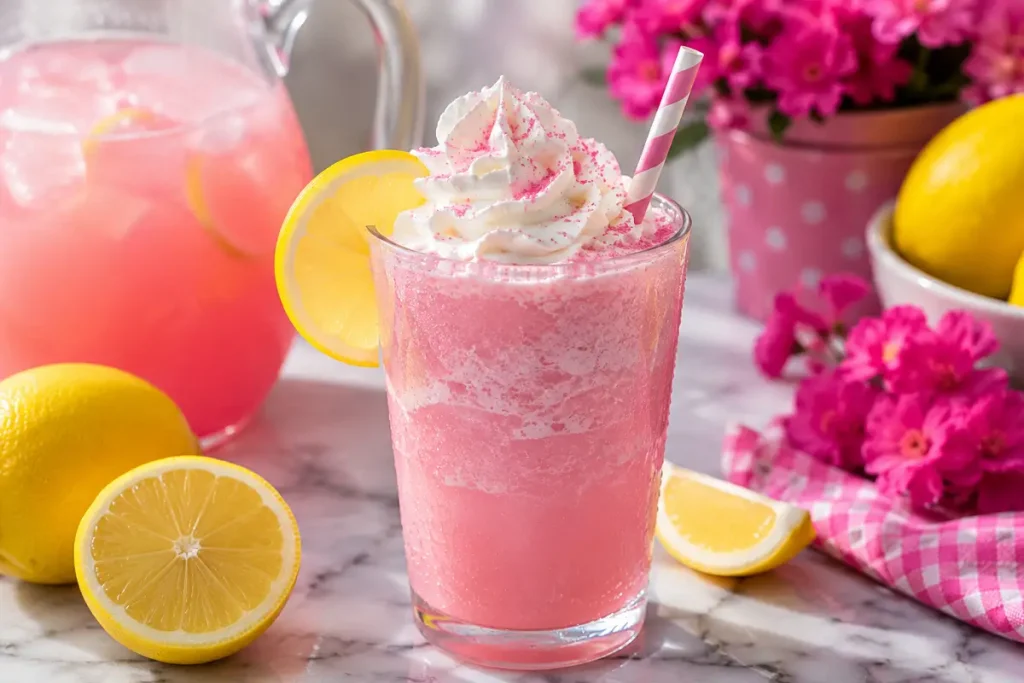 whipped pink lemonade