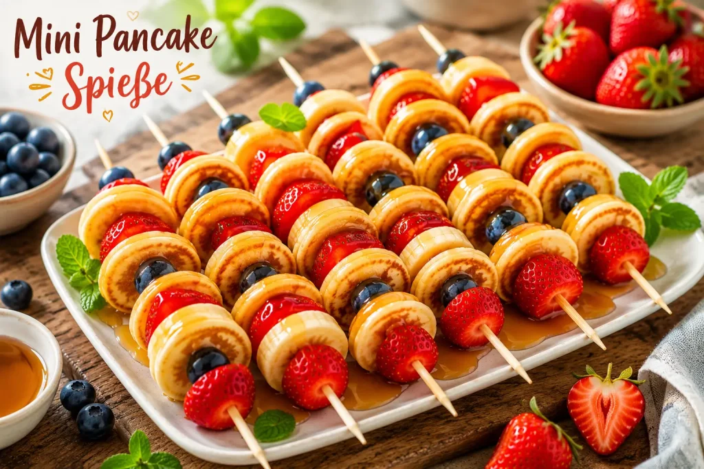 mini pancake skewers